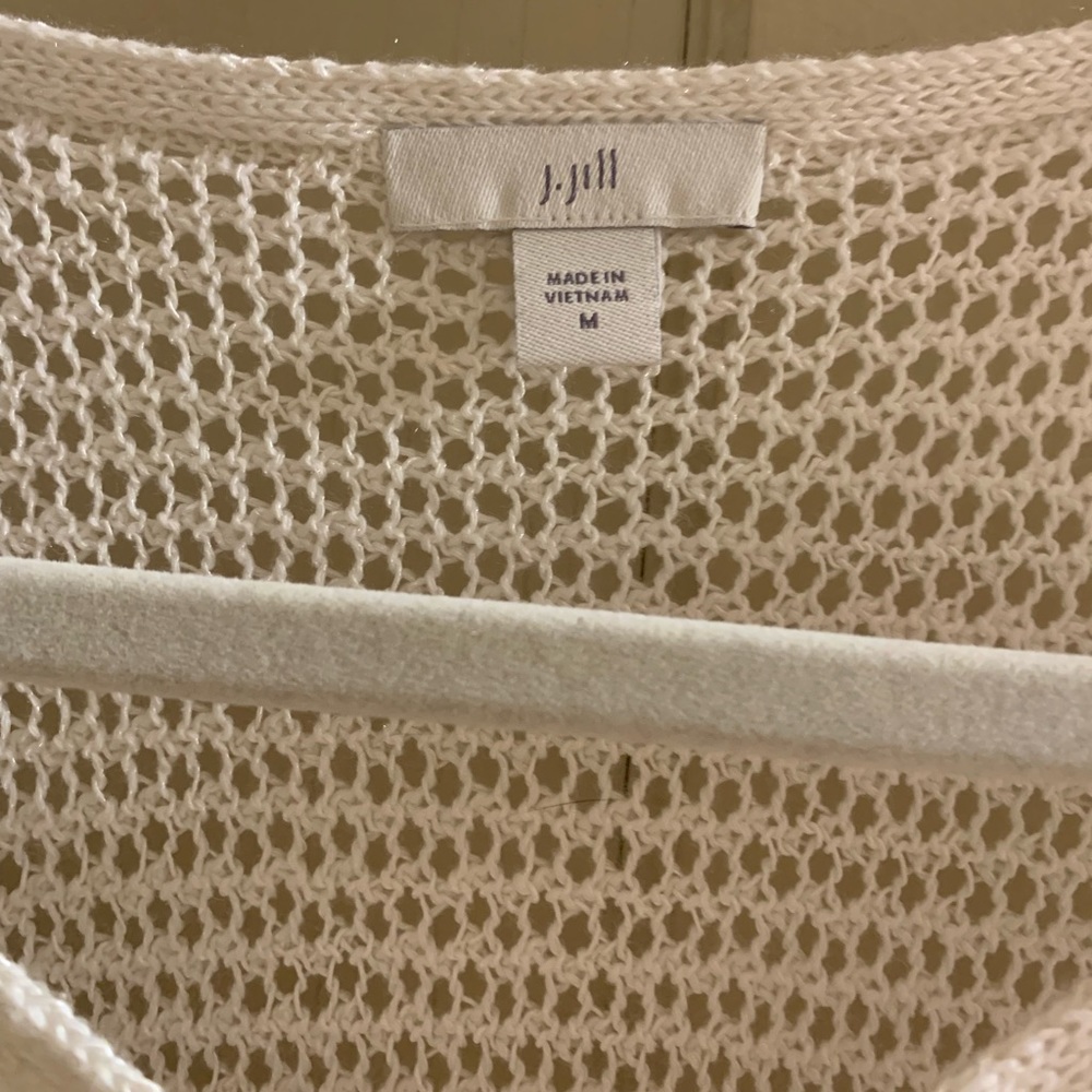 J. Jill Ivory Crochet Women's Tunic